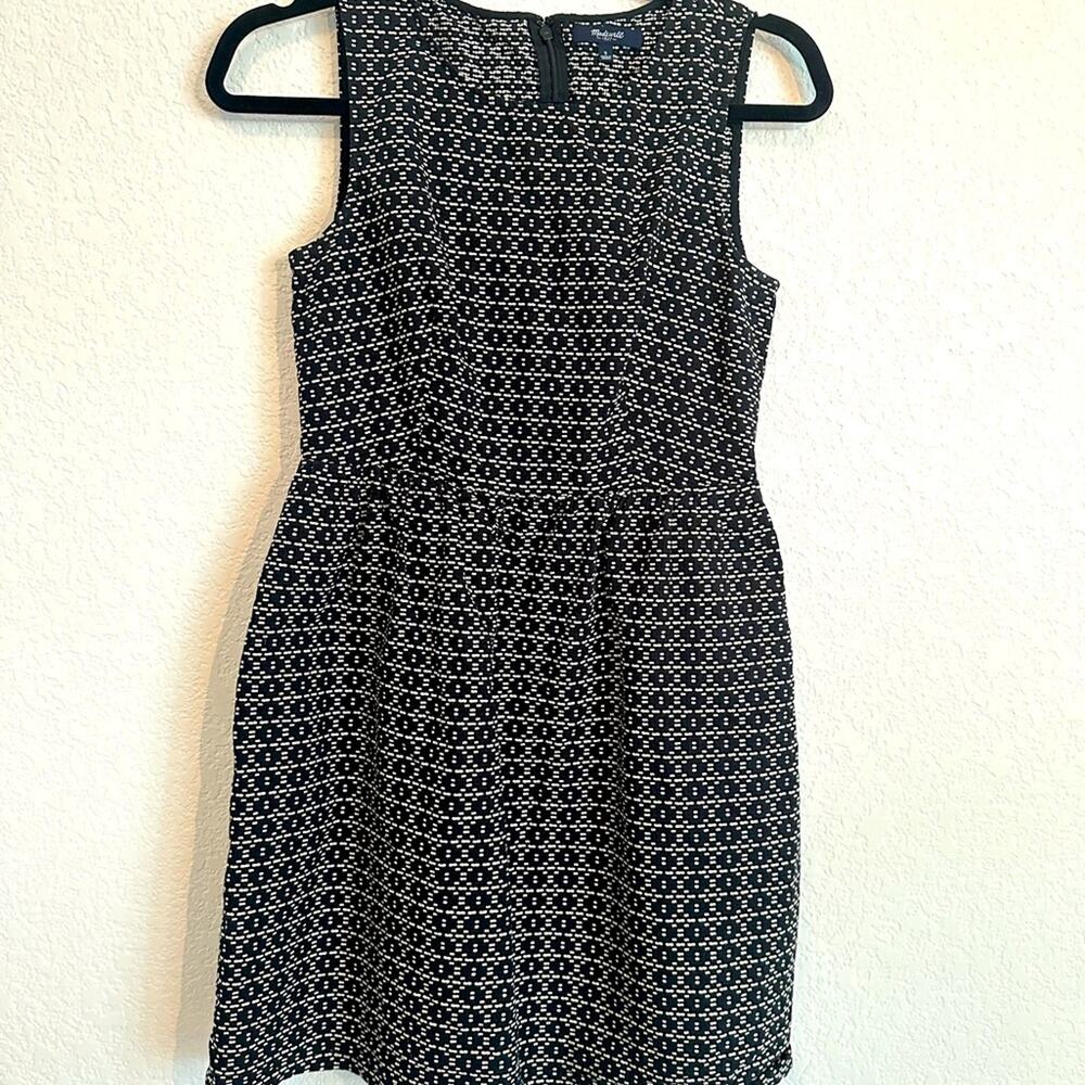 Madewell Line break Tank Black and White Dress Sz 2 EUC